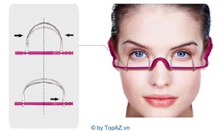 Dùng kính kích mí - cách tạo mắt 2 mí đẹp không cần phẫu thuật