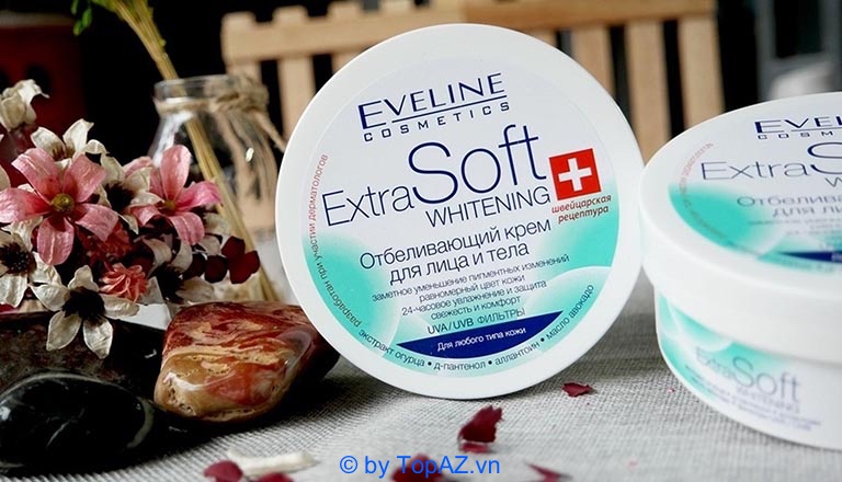 Kem trắng da body Eveline Extra Soft Whitening Face & Body Cream là sản phẩm đến từ thương hiệu mỹ phẩm nổi tiếng hàng đầu Ba Lan.