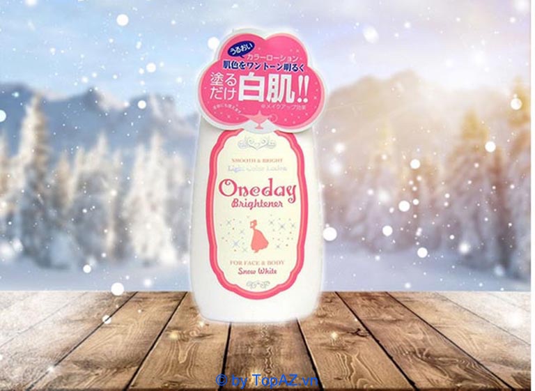 Kem dưỡng trắng da body Snow White OneDay Brightener là một cái tên không thể thiếu trong TOP 5 Kem dưỡng trắng da body Nhật Bản tốt nhất 2021.