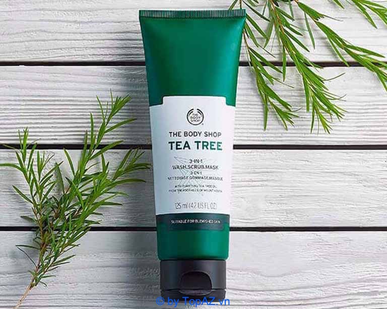 The Body Shop Tea Tree 3-in-1 Scrub là sản phẩm tẩy tế bào chết cho da mặt tốt nhất trên thị trường hiện nay.