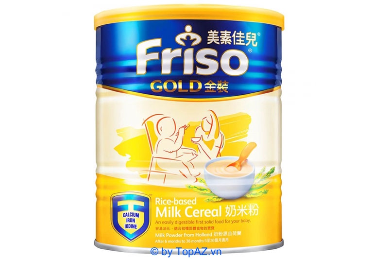 Bột ăn dặm ngũ cốc gạo sữa Friso Gold được kiểm định kỹ lưỡng trước khi đưa vào sử dụng.