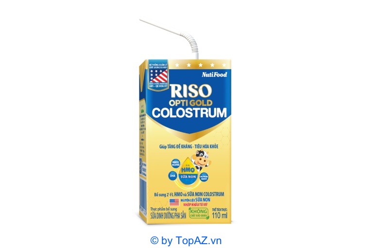 Riso Opti Gold là sản phẩm sữa bột pha sẵn đặc biệt tốt cho hệ tiêu hóa của các bé 1 tuổi trở lên