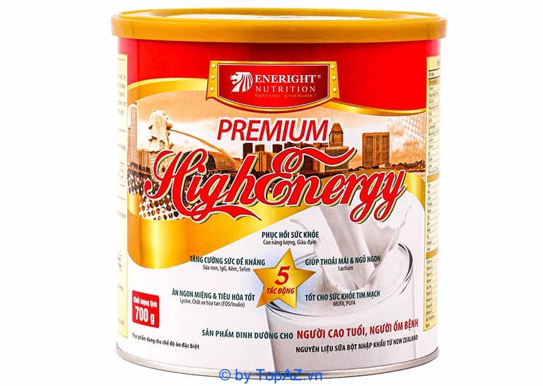 Premium High Energy có thành phần sữa non giúp cung cấp được khoáng chất, vitamin nhằm nâng cao hệ miễn dịch.