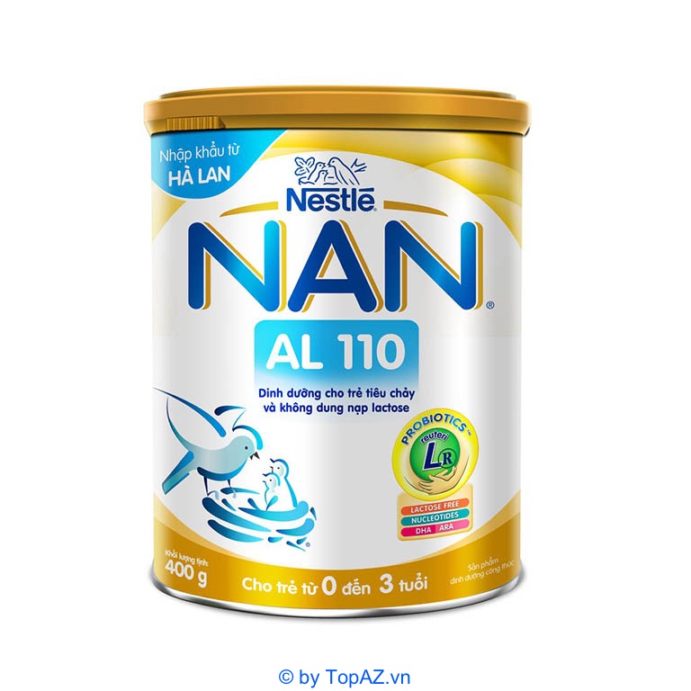 Nestlé NAN AL110 phù hợp với những bé từ 0 đến 3 tuổi có hệ tiêu hóa kém, thường xuyên bị tiêu chảy, hoặc bất dung nạp lactose