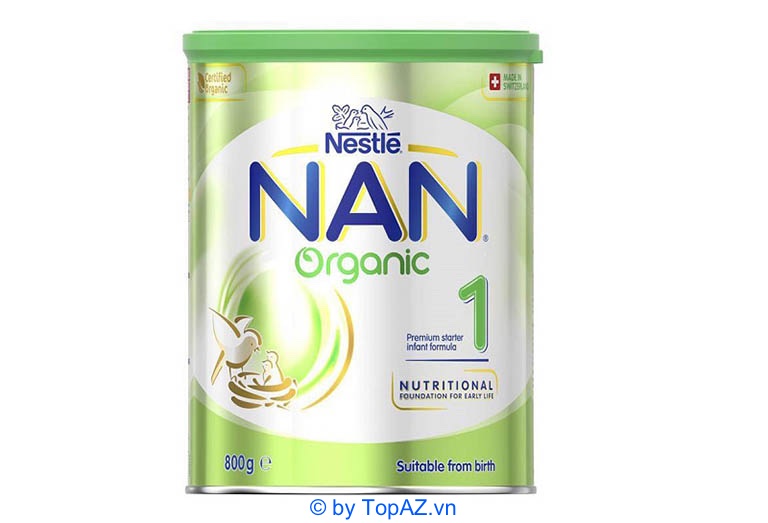 Sữa NAN Organic hỗ trợ tăng cân hiệu quả sau một thời gian sử dụng, với hương vị ngọt thanh còn giúp trẻ dễ uống.