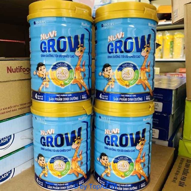 Thành phần chính của Nuvi Grow gồm Vitamin D3, Canxi và Vitamin K2 với tỉ lệ chuẩn