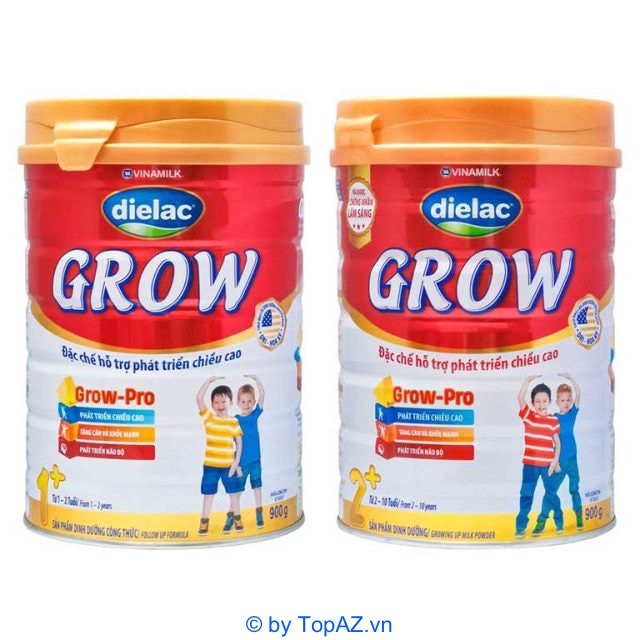 Dielac Grow tạo điều kiện lí tưởng để bé phát triển vượt trội về chiều cao và giải quyết tốt tình trạng còi xương