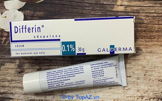 Kem trị mụn Differin Cream 0.1% Adapalene Differin sử dụng điều trị hiệu quả tình trạng mụn ở cả mặt và vùng lưng.