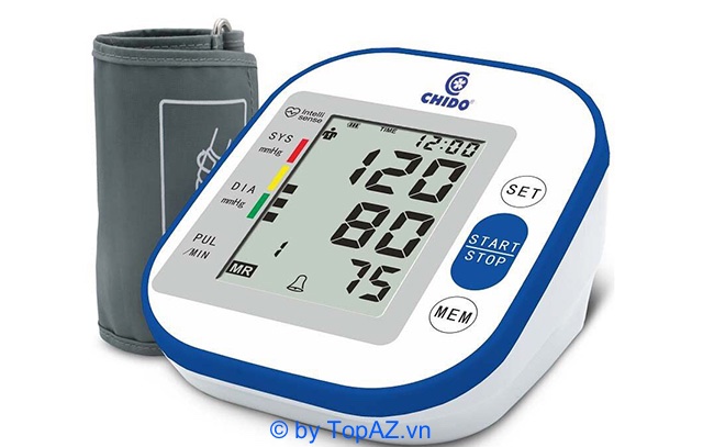 Máy đo huyết áp Chido BSX561 có bộ nhớ thông minh còn có thể lưu trữ đến 99 kết quả đo cho 2 người sử dụng.