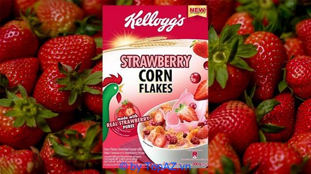 Ngũ cốc Kellogg'S Corn Flakes Strawberry được nhập khẩu từ Thái Lan với bảng thành phần an toàn, tốt cho sức khỏe