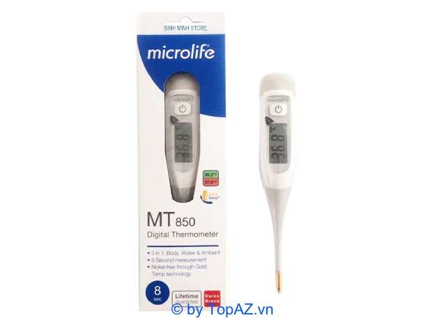 Nhiệt kế điện tử Microlife MT850 có nhiều tính năng nổi trội với công nghệ đo nhanh chỉ trong 8 giây
