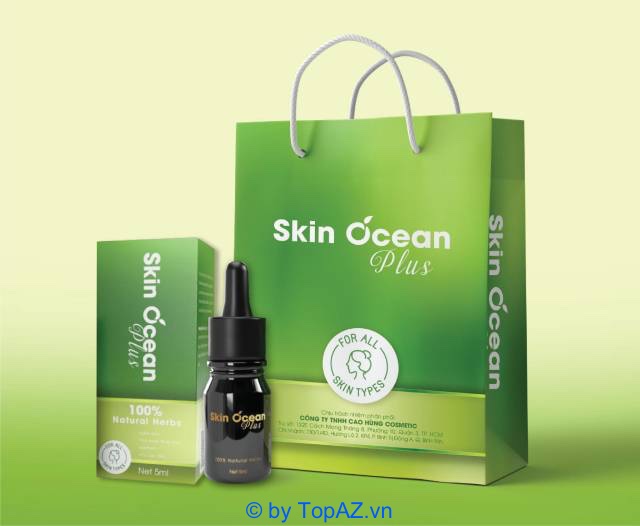Skin Ocean Plus có các thành phần được chiết xuất từ thiên nhiên nên lành tính, an toàn, không gây kích ứng