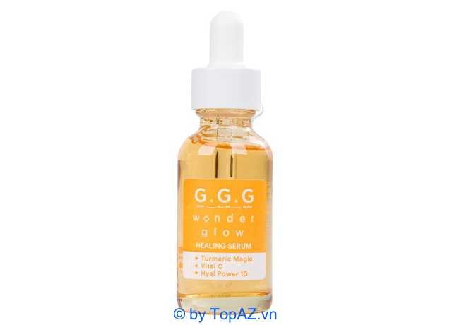 G.G.G Wonder Glow Healing Orange Serum có tác dụng hỗ trợ trị mụn, ngừa thâm, làm sáng da và thúc đẩy tốc độ chữa lành tổn thương một cách hiệu quả