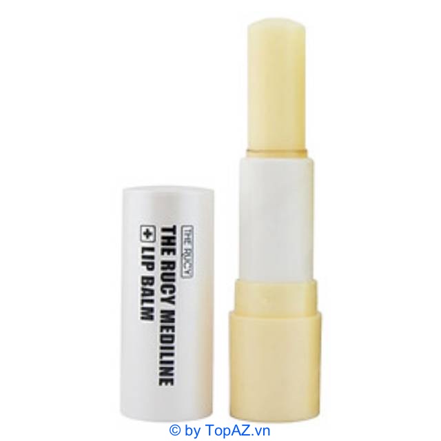 The Rucy Mediline Lip Balm giúp dưỡng ẩm và khóa ẩm nhờ khả năng cân bằng độ pH tự nhiên và giữ lại độ ẩm cho môi