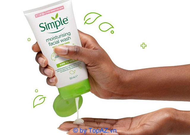Simple Kind To Skin Moisturising Facial Wash giúp cải thiện tình trạng thô ráp, sần sùi hiệu quả nhất.