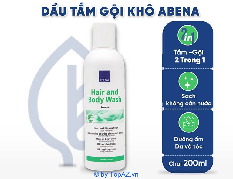 Abena Hair & Body Wash có thể dùng trên cả cơ thể và da đầu