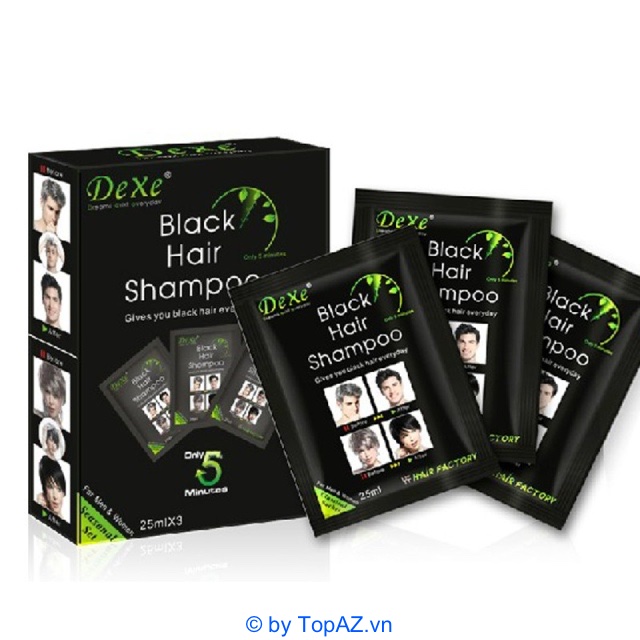 Dầu gội nhuộm tóc Dexe Black Hair Shampoo sử dụng công nghệ Nano giúp các hạt màu thẩm thấu nhanh chóng từ ngoài vào trong, cho mái tóc đen tự nhiên, không bị khô xơ hay tổn thương