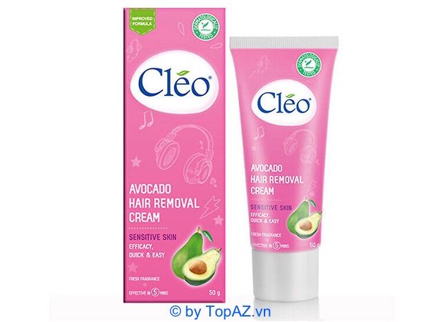 Cleo Avocado Hair Removal Cream Sensitive giúp lông mọc lại mềm và yếu hơn so với ban đầu.
