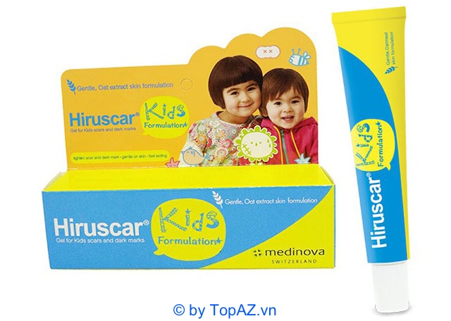 Kem trị sẹo Hiruscar Kids có chiết xuất yến mạch chống kích ứng và giảm ngứa.