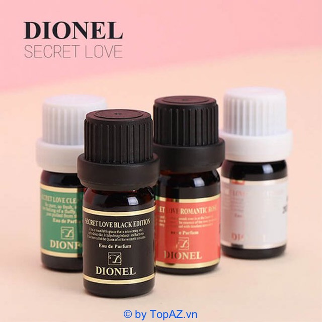 Nước hoa vùng kín Dionel được thiết kế với nhiều mùi hương khác nhau cho người dùng lựa chọn.