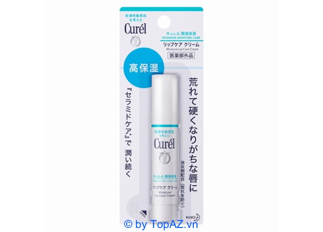 Son dưỡng Curel Intensive Moisture Care Moisture Lip Care Cream có khả năng cấp ẩm vượt trội và tăng cường hàng rào bảo vệ cho làn môi