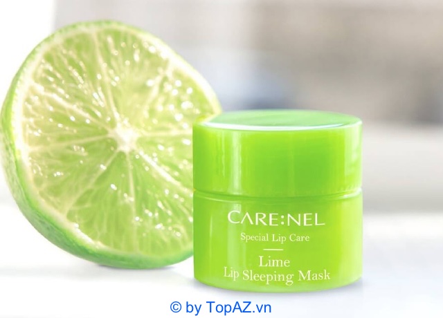 Mặt nạ ngủ môi Care:nel Lip Sleeping Mask Lime có khả năng tẩy tế bào chết cho môi khi ngủ và cung cấp các dưỡng chất cấp ẩm, làm mịn môi