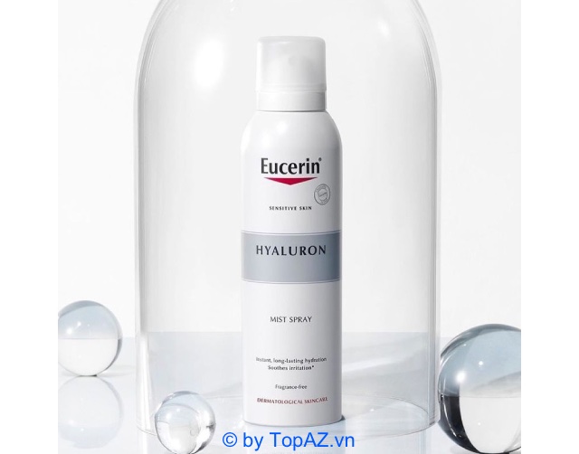 Xịt dưỡng Eucerin Hyaluron Mist Spray đặc biệt phù hợp với làn da nhạy cảm, giúp cấp ẩm, làm dịu da và cải thiện nếp nhăn hiệu quả