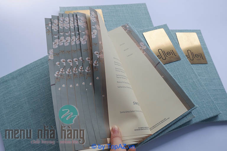 địa chỉ in menu nhà hàng, menu cafe tại TPHCM