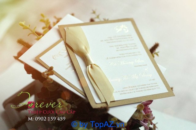 Mẫu thiệp cưới được thiết kế và in ấn bởi Thiệp cưới Forever
