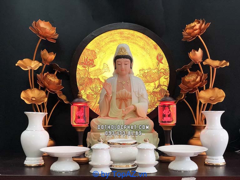 thiết kế trọn bộ bàn thờ Phật Quan Âm tại Đồ Thờ Lộc Phát