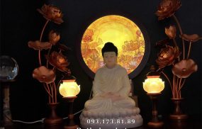 Tượng Phật Thích Ca Trắng cao 40cm - Dotholocphat.com