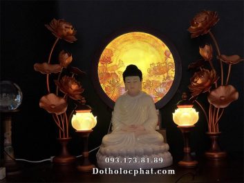 Tượng Phật Thích Ca Trắng cao 40cm - Dotholocphat.com