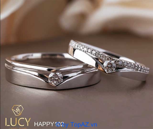 Nhẫn cưới rồng phượng kim cương-Nhẫn cưới đẹp 18k