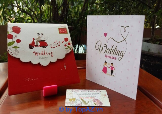 Thien Loc wedding invitation design receives wedding invitation design according to all customer requirements