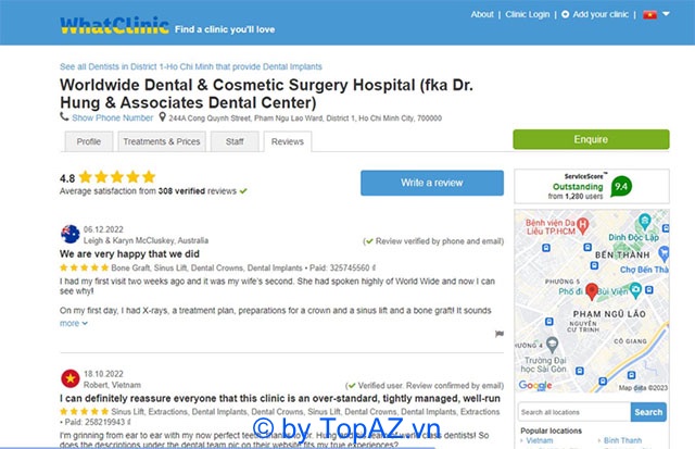 Review Worldwide Dental and Cosmetic Surgery Hospital dist 1 on WhatClinic 