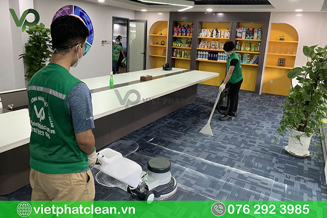 Dịch vụ giặt thảm văn phòng tại TPHCM, Vệ sinh Việt Phát Clean uy tín