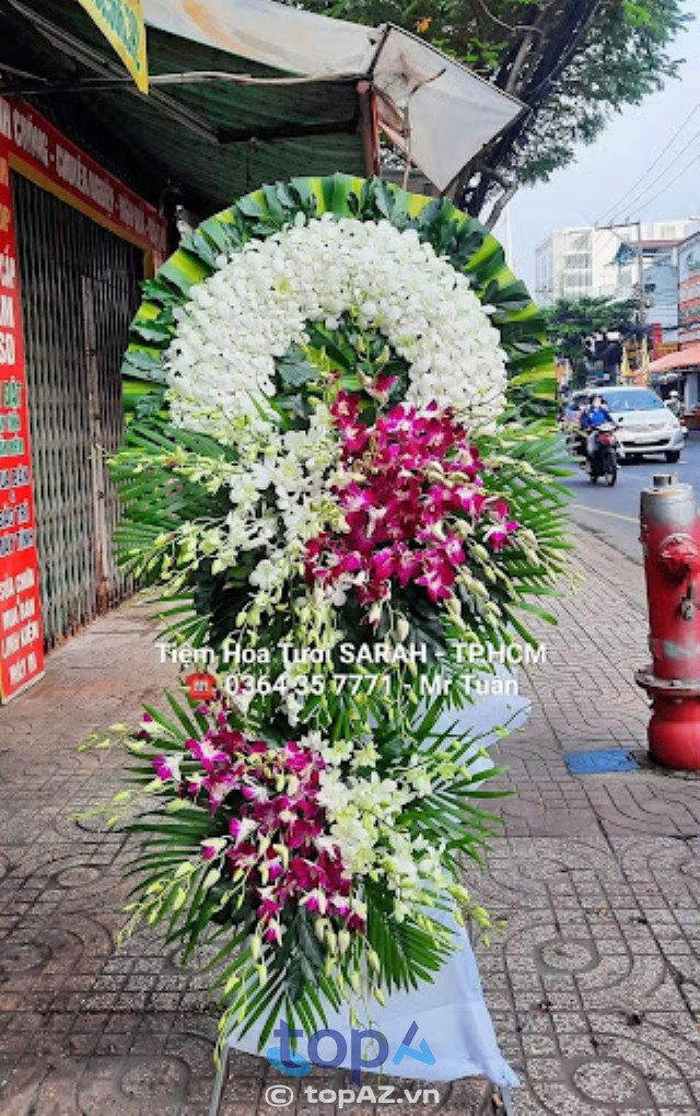 shop đặt kệ hoa phúng viếng ở Tân Phú