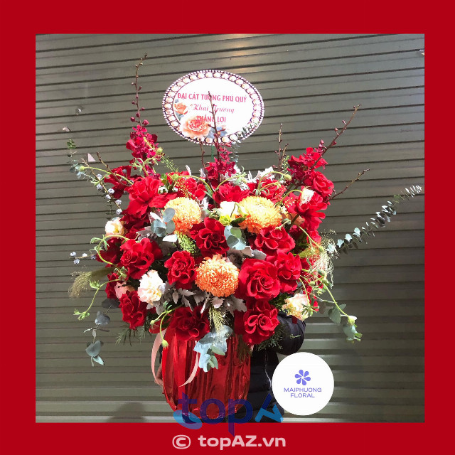 địa chỉ đặt hoa mừng khai trương ở quận Long Biên 