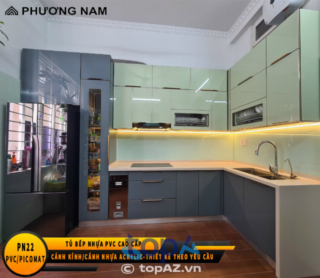 địa chỉ thiết kế thi công tủ bếp ở Hạ Long Quảng Ninh