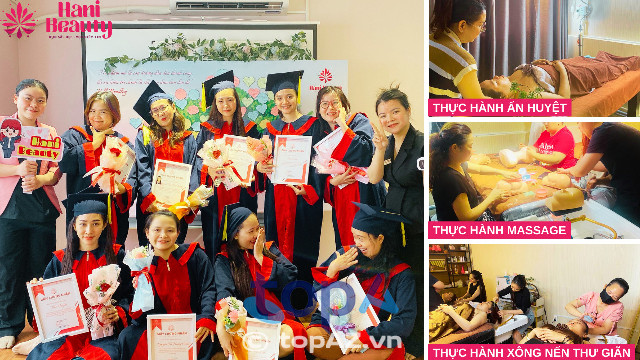 Lớp học gội đầu dưỡng sinh tại Hani Academy