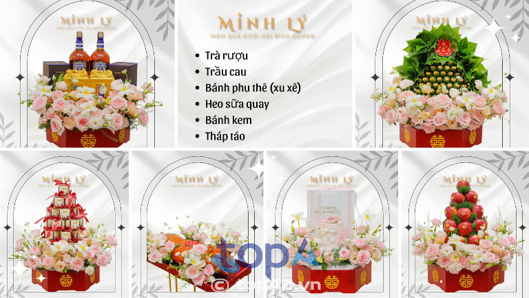 Trang Trí Mâm Quả Cưới Hỏi Bình Dương - Mâm Quả Minh Lý