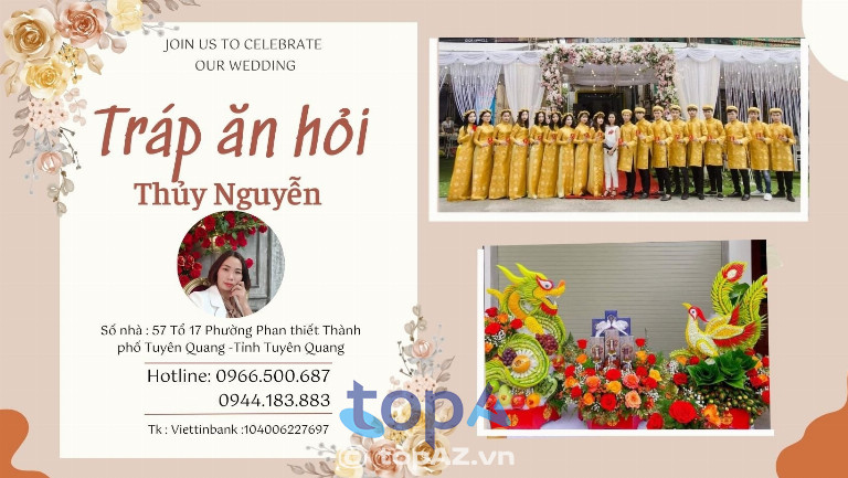 Tráp Ăn Hỏi Hiện Đại Thủy Nguyễn