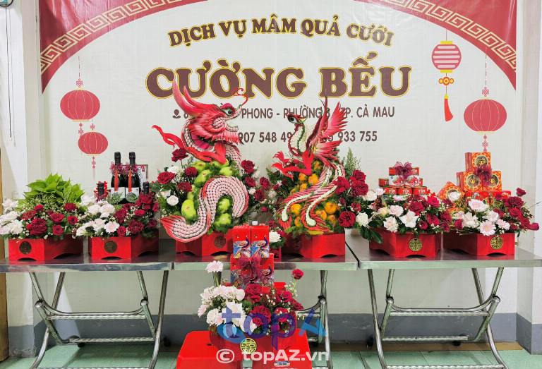 Địa chỉ làm mâm quả cưới hỏi Dịch vụ mân quả cưới Cường Bếu tại TP. Cà Mau