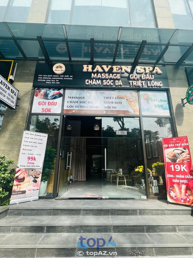 Không gian tại Haven spa H1 Haven Ecopar được bài trí khoa học và tinh tế