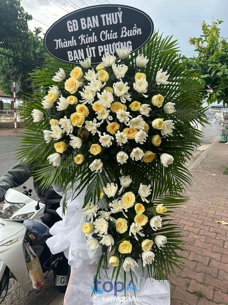 Shop hoa viếng chia buồn đám tang tp châu đốc