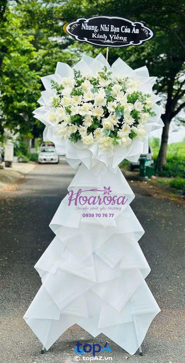 Hoa viếng chia buồn đám tang ở TP Bắc Kạn
