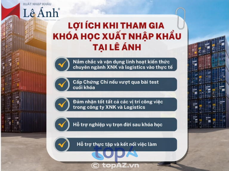 Khóa học xuất nhập khẩu thực tế tại Lê Ánh