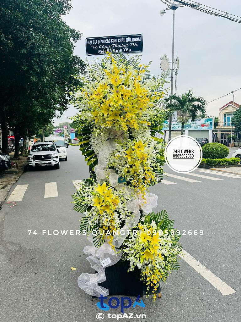 74Flowers có nhiều sản phẩm hoa viếng đám tang chất lượng với giá cả hợp lý