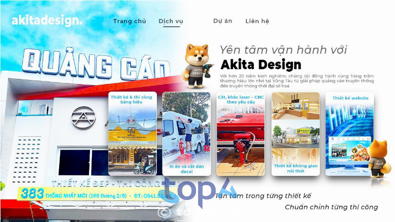 Quảng cáo AKITA - 199 Đường 2 Tháng 9