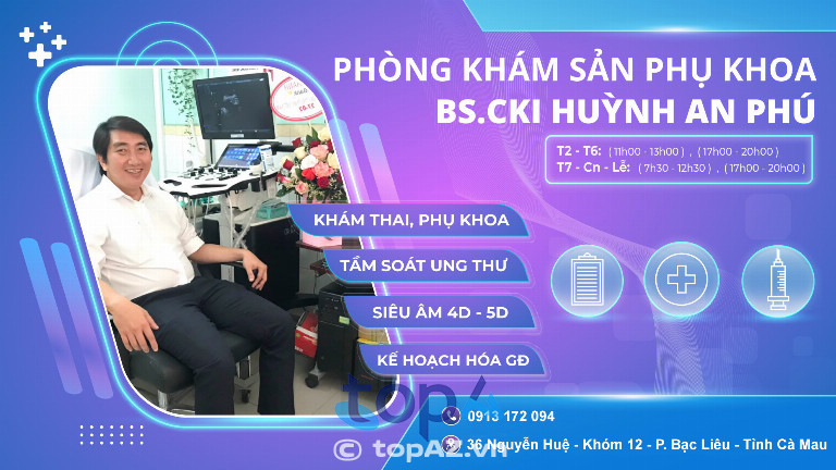 Phòng khám Sản phụ khoa BS.CK1 Huỳnh An Phú - 36 Nguyễn Huệ